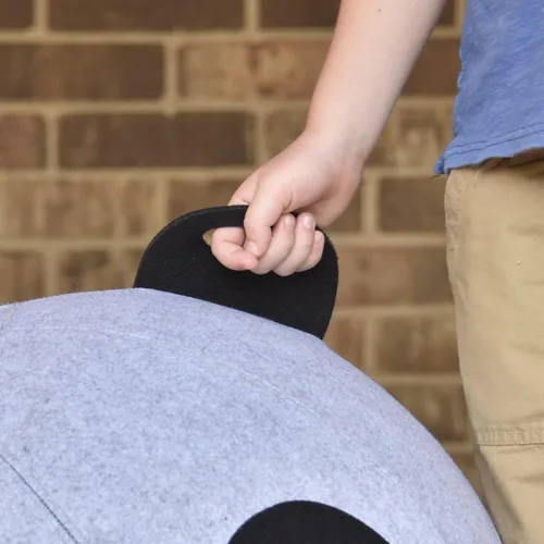 Vista 5 de Vivora Niko - Silla de bola sentada para la oficina y el hogar, ligera y ergonómica de pie, con solución de bola de ejercicio activadora con asa