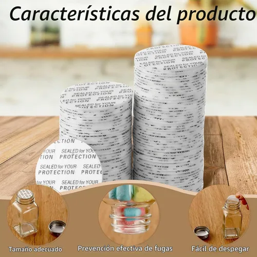 Vista 2 de Tondiamo 300 piezas Junta de tapa de espuma sensible a la presión sellos de botella impermeables sello de seguridad resistente al manipuleo junta