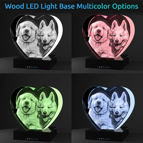 Vista 3 de ArtPix 3D Foto de cristal, regalos personalizados de Navidad para mujeres, esposa, ella, él, hombres, marido, abuela, gran regalo personalizado