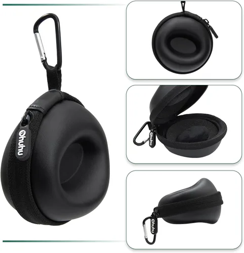 Vista 6 de Ohuhu Funda de reloj de viaje para hombres y mujeres, organizador portátil de almacenamiento de reloj individual con diseño elevado de 2.205 in