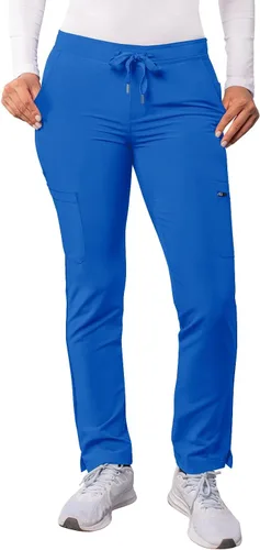 Vista 12 de Adar Addition Scrubs para mujer - Pantalones ajustados de yoga con cordón, para mujer Negro