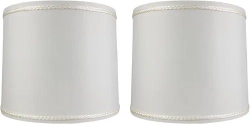Vista 12 de Royal Designs, Inc. HB-641UT-9BG Pantalla de lámpara de tambor poco profundo con tapiz, Uno Fitter, 8 x 9 x 7, beige