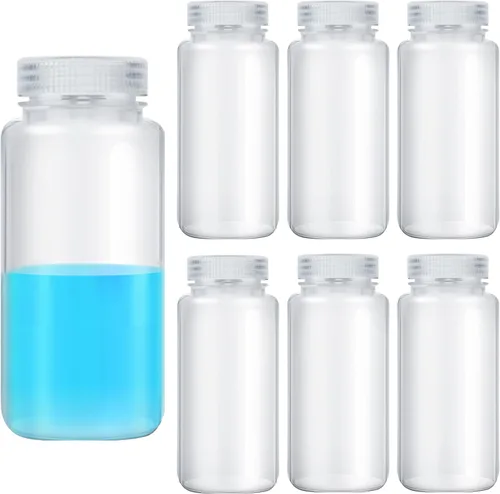 Vista 27 de Tatuo 6 piezas 30 ml 1 oz botellas de reactivo de polipropileno de plástico con tapas de rosca, envases de muestra transparentes de PP con tapa