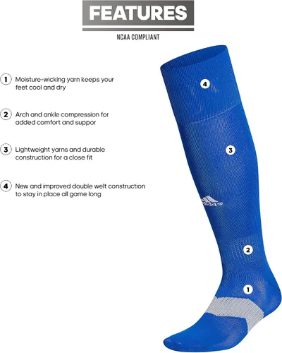 Vista 2 de adidas Unisex-adult Metro 5 Soccer Socks (1-pair)