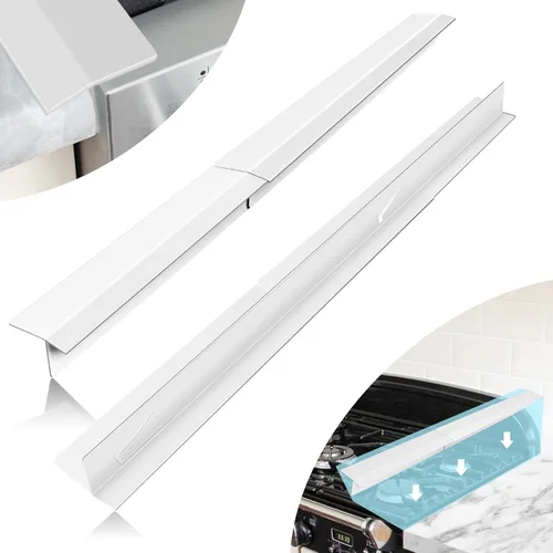 Vista 10 de 2 cubiertas para huecos para encimera de estufa de cocina, protector de huecos de acero inoxidable, kit de molduras para estufa, protectores