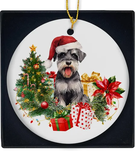 Vista 12 de Schnauzer - Adorno colgante de cerámica para perro Color 27