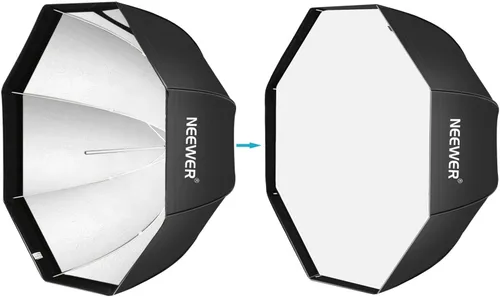 Vista 4 de Neewer Difusor octogonal o softbox, para flash Speedlite y Flash de estudio, 80 cm, con bolsa, para retrato o fotografía de producto.