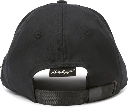 Vista 2 de Karl Lagerfeld Paris Gorra de parche lateral con logotipo de Kocktail Kocktail Karl Head, Black_Varsity, Negro_varsity