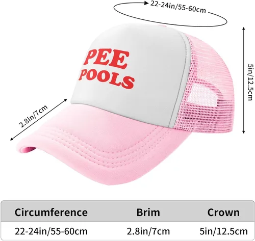 Vista 6 de Gorra de béisbol unisex con texto en inglés I Pee in Pools, gorra ajustable