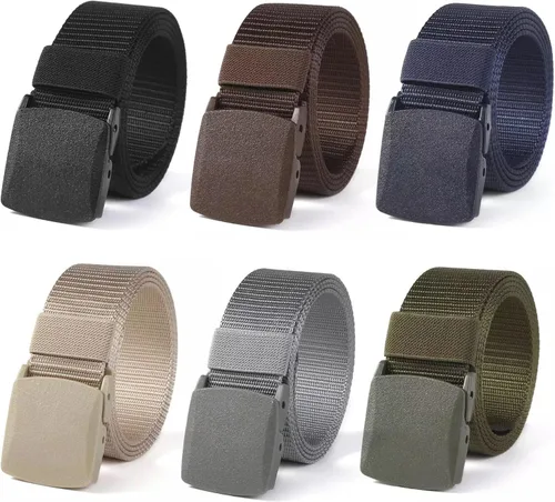 Vista 4 de CRAFTMEMORE Cinturón de nylon táctico de la web, 1,5 pulgadas de ancho, estilo militar con la hebilla plástica SPB7