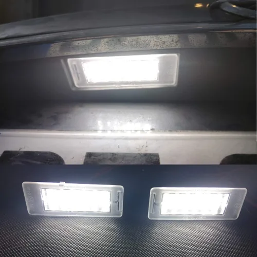 Vista 4 de Conjunto de luz LED de matrícula para Chevy Corvette C7 Impala SS Traverse 2014-2019, Ca'dillac CTS XTS SRX 2011-2019, repuesto OEM 6000K xenón