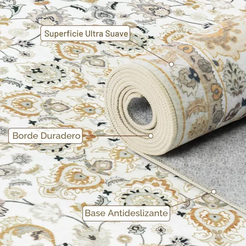 Vista 7 de Alfombras de área de 2x3 para sala de estar: alfombra vintage Beige