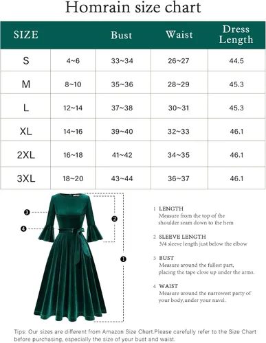 Vista 4 de HomRain Women's Velvet Dress Long Sleeve Velvet Wedding Guest Dress Velvet Dresse for Women Cocktail Evening Party