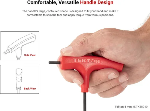 Vista 6 de TEKTON Juego de llaves hexagonales con mango en T, 8 piezas (0.079-0.394 in) KTX90203