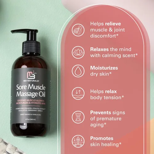 Vista 7 de Aceite de masaje para dolores musculares de árnica con colágeno, células madre y mentol, terapia anticelulitis para todo el cuerpo, tratamiento