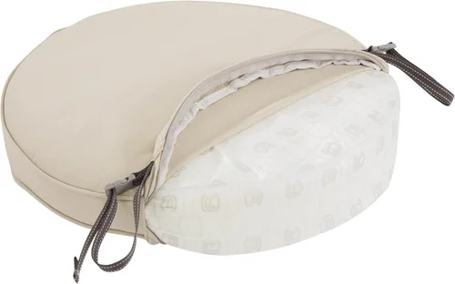 Vista 3 de Classic Accessories Montlake FadeSafe - Cojín para silla de exterior, resistente al agua, 15 pulgadas de diámetro x 2 pulgadas, color beige antiguo