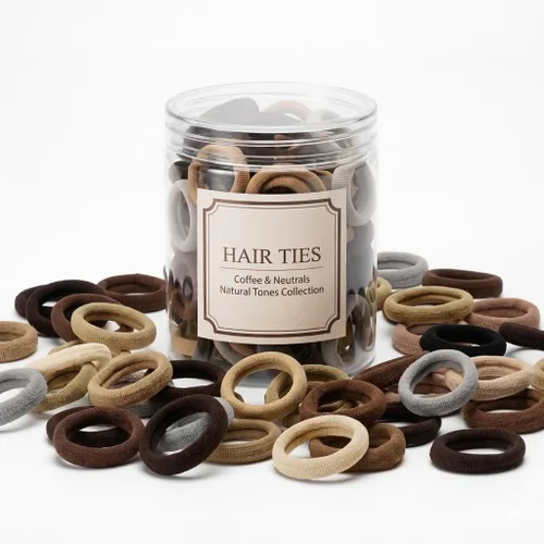 Vista 8 de Omszte, 100 piezas de ligas para el cabello de bebé, ligas de cabello de algodón sin costuras para niñas pequeñas y niños, pequeños elásticos suaves