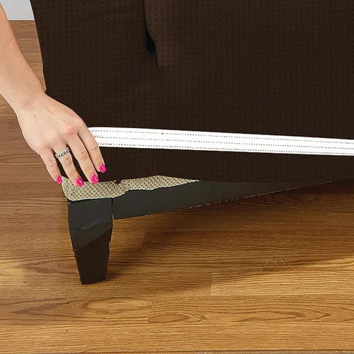 Vista 4 de Home Details Funda protectora elástica para muebles, buena para pelo y derrames de perros, lavable a máquina, sofá, marrón
