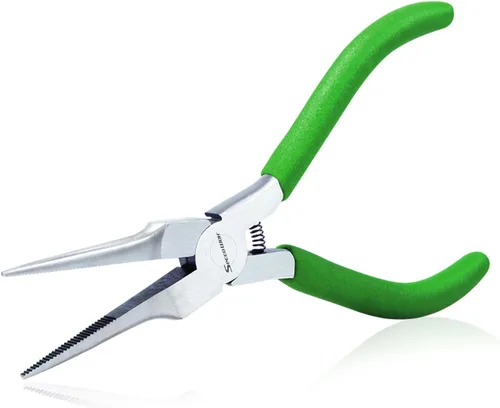 Vista 19 de SPEEDWOX 2PCS Alicates Mini de Punta de Aguja Curvados con Dientes y Alicates de Punta de Aguja para Fabricación de Joyas, Alicates de Punta Larga