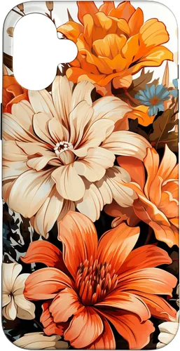 Vista 22 de Funda para iPhone 11 Pro Max Vintage Autumn Flower Fall Pumpkin Girl Women Fall