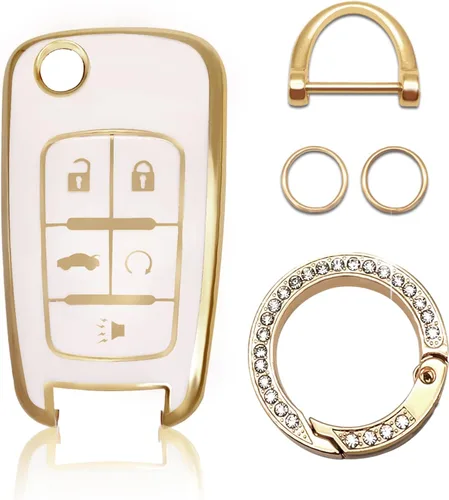 Vista 8 de Vrasly Compatible con funda para llavero Chevy con cordón para llavero