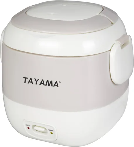Vista 4 de Tayama TMRC-03R - Mini arrocera portátil de 1.5 tazas, color blanco