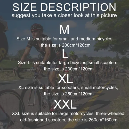 Vista 7 de Cubierta desechable de plástico transparente para bicicletas, cubierta impermeable contra el polvo, impermeable, almacenamiento para bicicletas al