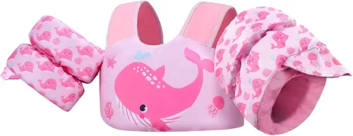 Vista 17 de Gogokids 2-in-1 Toddler Swim Vest Pool Floaties for Kids[CPC Certified & Remove Crotch Strap]Puddle Float Jumper 24-66 Pounds, Toddler Arm Floaties