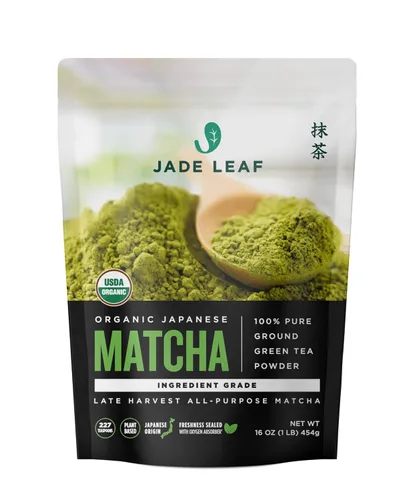 Vista 10 de Jade Leaf – Té verde en polvo, orgánico y japonés, de grado culinario supremo (el preferido por los Chefs y cafeterías para mezclar & hornear)