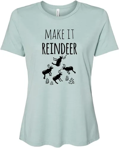 Vista 8 de Cute Women's Screen Printed Crew Neck Tee, Shirts With Sayings, Dusty Blue or Olive