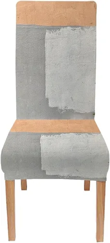 Vista 72 de TOMWISH Juego de 2 fundas para sillas de comedor, color turquesa y gris, fundas elásticas para sillas Parsons, de elastano, lavables, protectores