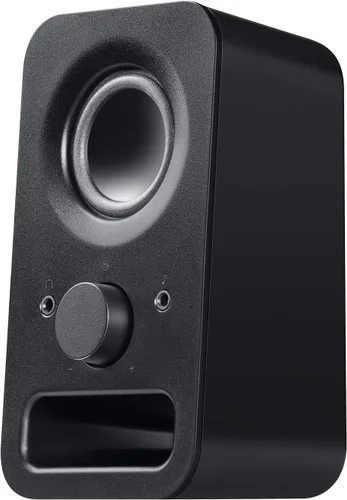 Vista 2 de Logitec Multimedia bocinas Z150 con sonido estéreo para múltiples dispositivos, color negro, Negro