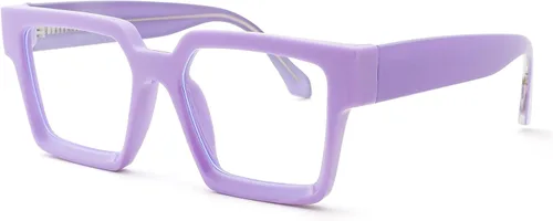 Vista 10 de Pro Acme Gafas cuadradas de gran tamaño con luz azul para hombres y mujeres, a la moda, rectangulares, con marco grueso, UV400, gafas falsas