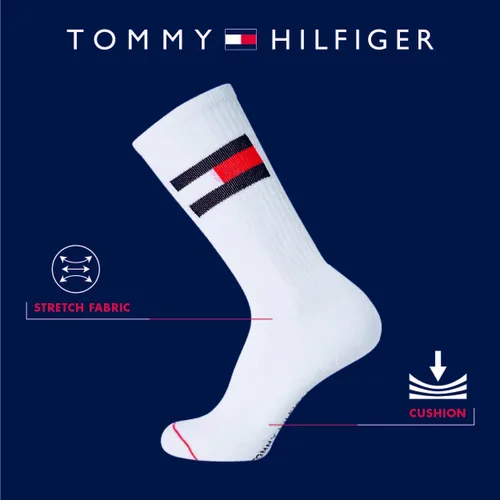 Vista 3 de Tommy Hilfiger Mens Athletic Cushion Crew Socks