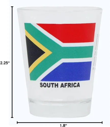 Vista 2 de Vaso de chupito con bandera de Sudáfrica (RSA)