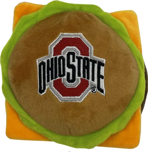 Vista 40 de NCAA Alabama Crimson Tide HOT Dog - Juguete de peluche para perros y gatos, juguete de peluche para perros y gatos con chirriador interior y hermoso