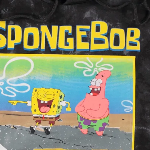 Vista 5 de Nickelodeon Sudadera clásica con capucha de Bob Esponja para hombre, diseño de Bob Esponja, Patrick & Krusty Krab Tie Dye