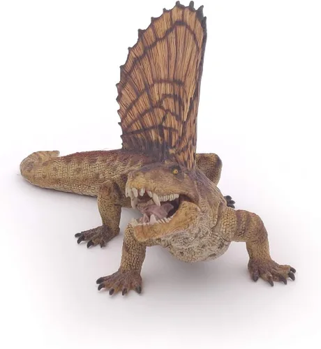 Vista 4 de Figura realista de dinosaurio Dimetrodon, colección de dinosaurios, niños a partir de 3 años Educational play about a sail-backed reptile