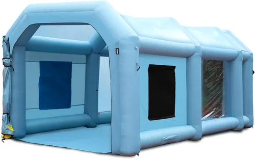 Vista 18 de VEVOR Cabina de Pintura Inflable Portátil, Cabina de Pulverización Inflable de 13 x 8 x 8 pies, Carpa de Pintura para Automóvil con Sistema