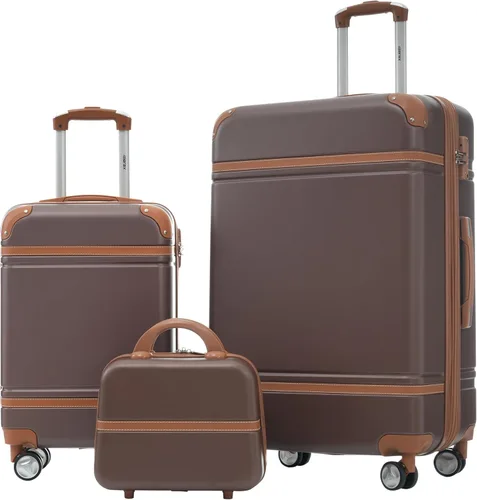 Vista 193 de Merax Equipaje, maleta extensible rígida con ruedas giratorias ligeras, Negro -, 40/48/52