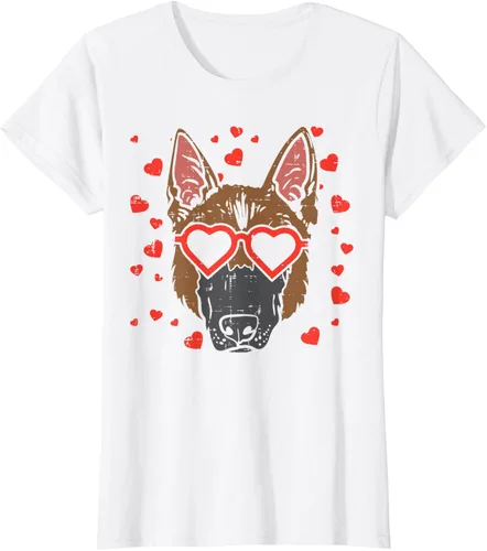 Vista 19 de Camiseta de regalo para perro con cara de pastor alemán, Negro, S
