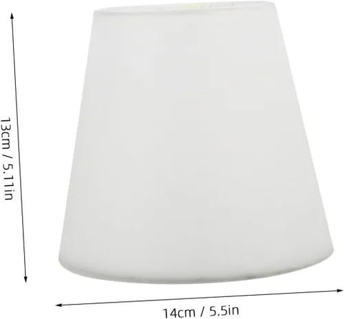 Vista 2 de CALLARON Lámpara pequeña de tela con clip para lámpara de mesa de pared (beige) Pantalla de tela para luz de mesa