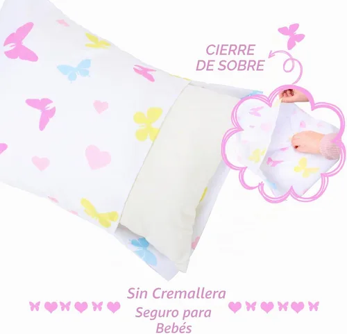 Vista 5 de UOMNY Fundas de almohada para niñas pequeñas 13X18 12x16 14x19 Funda de almohada para bebé con mariposa, paquete de 2, fundas de almohada pequeñas