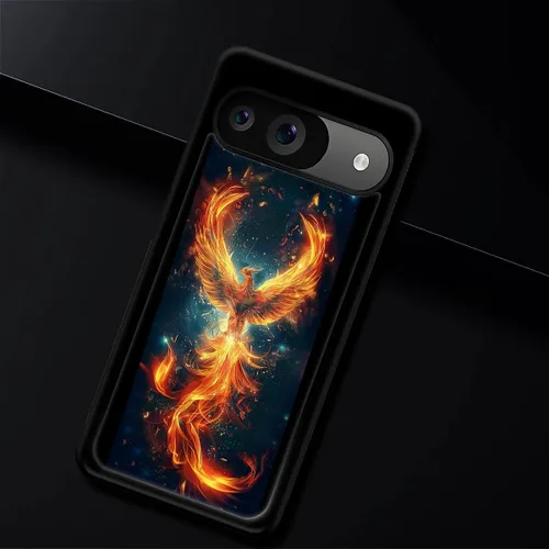 Vista 100 de Compatible con Google Pixel 4A 5G Mobile Case Creative Acrylic Panel trasero Silicona Protección Grip especialmente diseñado para Google Pixel 4A 5G