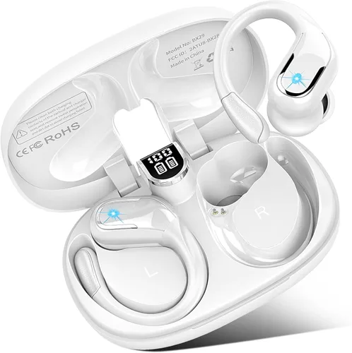 Vista 18 de Ltinist Auriculares inalámbricos, auriculares Bluetooth 5.4 deportivos de 75 horas, auriculares Bluetooth 2026, graves profundos sobre los oídos
