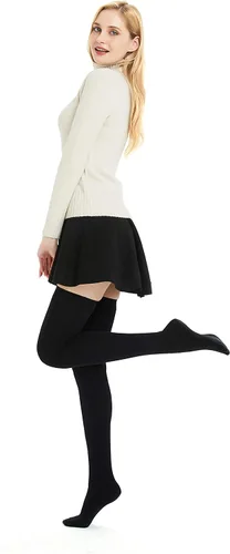 Vista 6 de Kayhoma Extra Long Cotton Stripe Thigh High Socks Over the Knee High Stockings