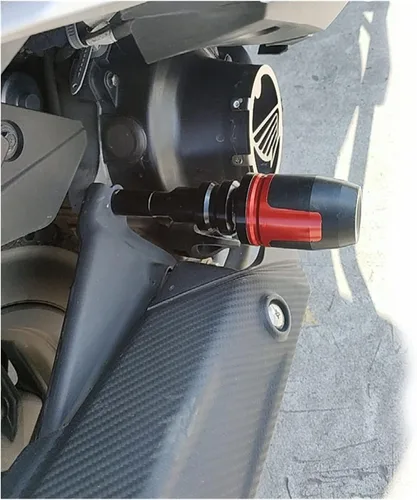 Vista 5 de for Yamaha MT-03 MT03 MT 03 Motorcycle CNC Aluminium Crash Pads Exhaust Frame Slider Protector Anti-Fall Frame Sliders (Color : Black)