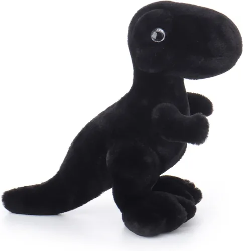 Vista 2 de Apricot Lamb Animales de peluche de dinosaurio negro para niños, juguetes de peluche suaves y lindos para bebés niñas y niños, 10 pulgadas