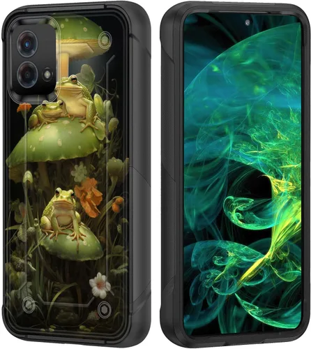 Vista 13 de Funda para Moto G Stylus 5G 2023, resistente de doble capa de policarbonato duro y silicona suave, resistente a prueba de golpes, funda protectora