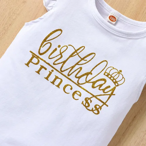 Vista 4 de Vestido de princesa de cumpleaños para niñas pequeñas, chaleco sin mangas, falda tutú de malla con lunares